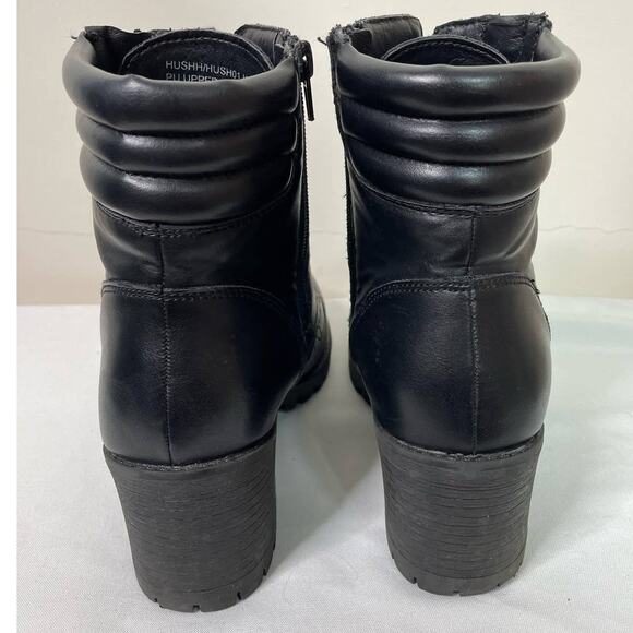 Madden Girl Hush Black Lace Up Combat Boots Size 10 - Picture 5 of 7
